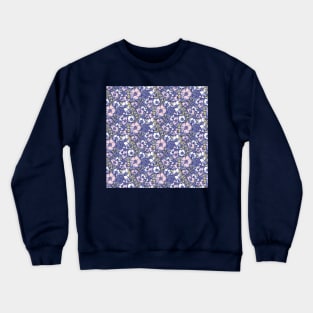 Purple Wild Roses Crewneck Sweatshirt